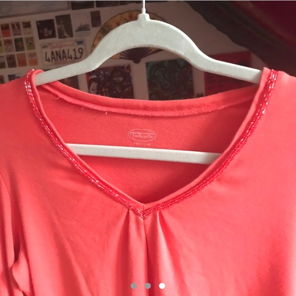 Coral long sleeve slim fitting long sleeve top - Picture 1 of 3
